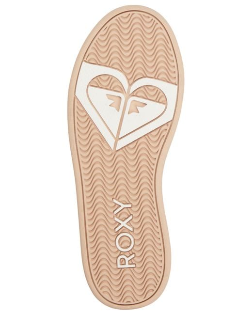 Roxy White Brentley Lace Up Sneakers