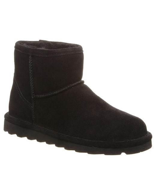 BEARPAW Black Alyssa Solid Pull-on Ankle Boots
