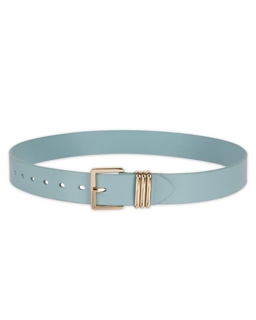 Tommy Hilfiger Blue Triple-metal Strap Keeper Casual Leather Belt