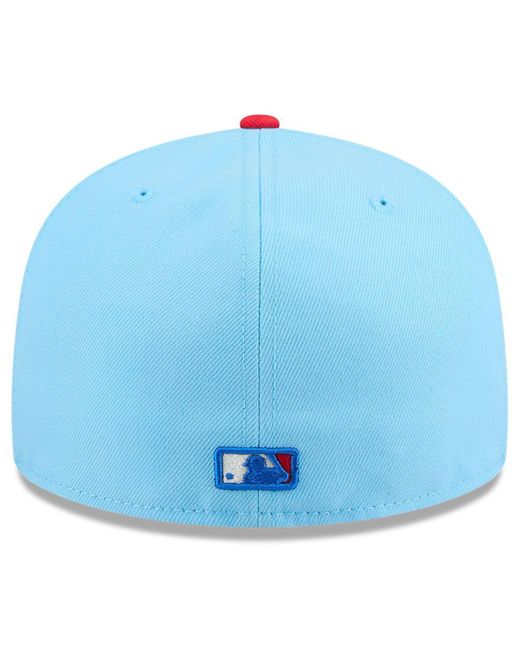 KTZ Light Blue/red San Diego Padres 2025 Fourth Of July 59fifty Fitted Hat for men