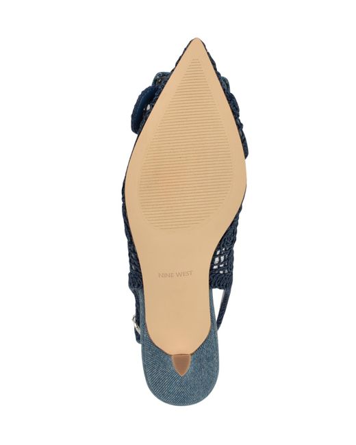 Nine West Blue Nolla Dress Pointy Toe Pumps