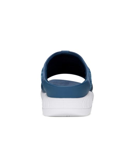 Easy Spirit Blue Traciee Lightweight Flat Easy-on Sandals