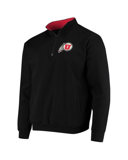 Colosseum Athletics Black Utah Utes Tortugas Logo Quarter-zip Jacket for men