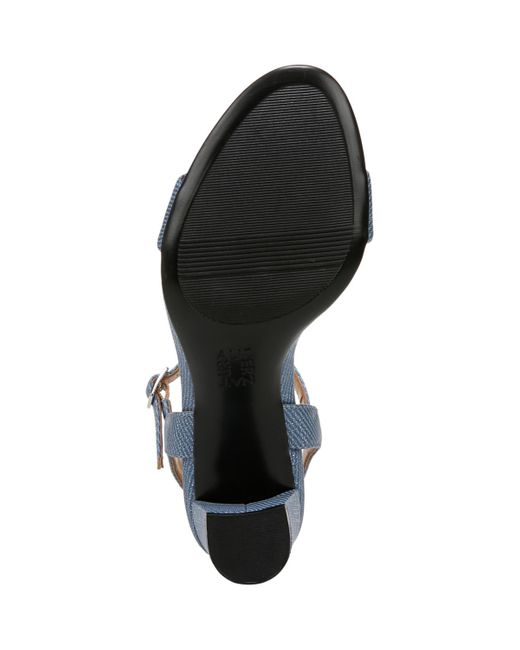 Naturalizer Blue Bristol Block Heel Dress Sandals