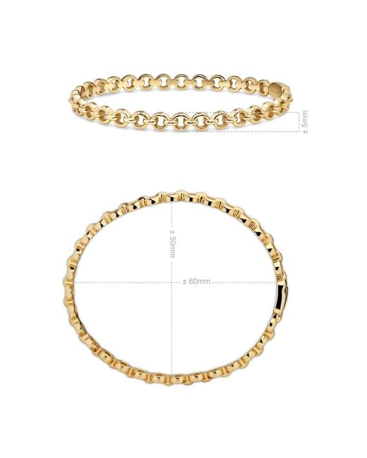 DEVATA Metallic Cable Link Bangle Bracelet