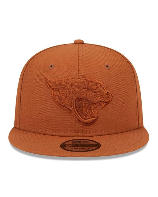 KTZ Brown Jacksonville Jaguars Color Pack 9fifty Snapback Hat for men