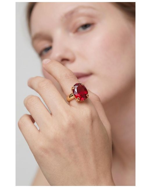 Retro Chic White Cherry Glow Ring