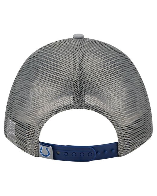 KTZ Gray Â Indianapolis Colts Active Minimalist M-crown A-frame 9forty Adjustable Hat for men