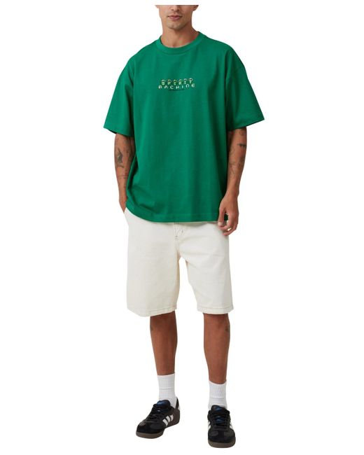 Cotton On Green Box Fit Graphic T-shirt for men