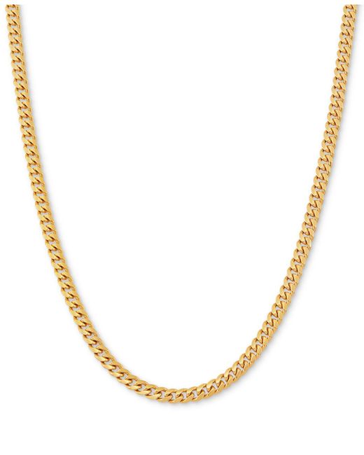 Giani Bernini Metallic Cuban Link 22" Chain Necklace In Sterling Silver Or 18k Gold-plated Over Sterling Silver