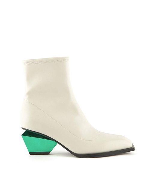 United Nude White Mid Jacky Bootie By