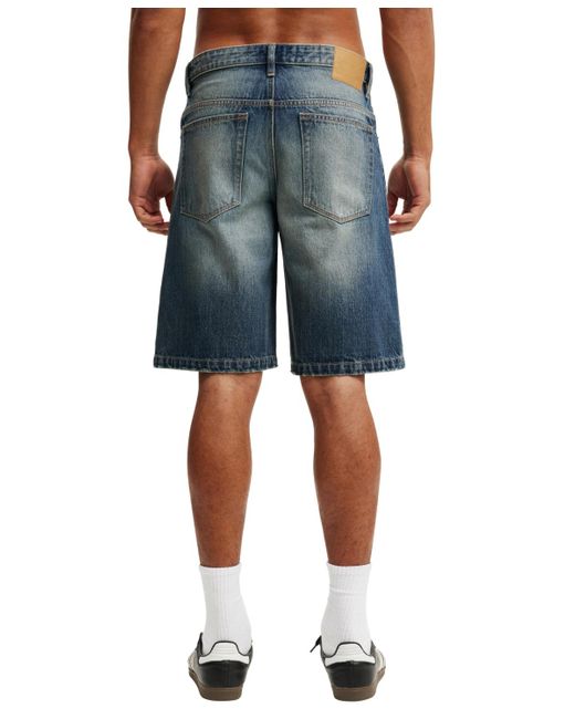 Cotton On Blue baggy Denim Shorts for men