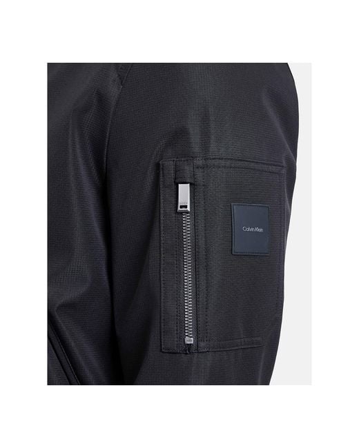 Calvin Klein Blue Ripstop Bomber Jacket for men