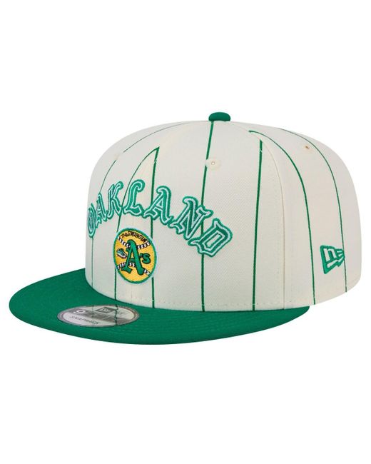 KTZ Green Oakland Athletics Jersey Pinstripe 9fifty Snapback Hat for men
