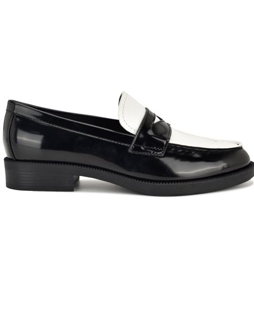 Nine West Black Berg Slip-on Penny Loafers