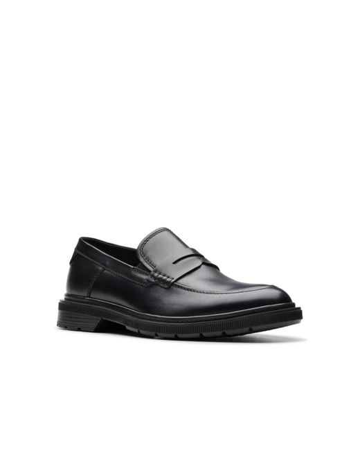 Clarks Black Collection Burchill Penny Slip On Loafers for men