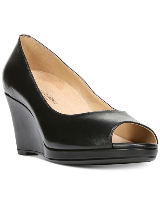 naturalizer black wedges
