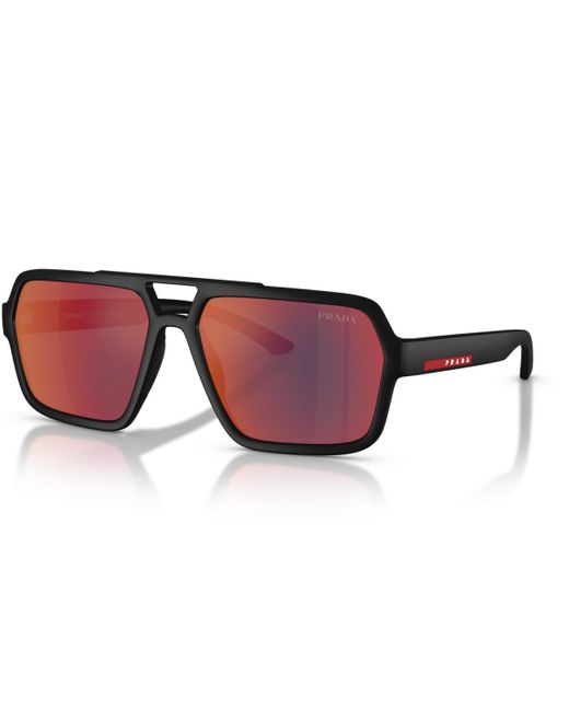 Prada Linea Rossa Red Large Sunglasses for men