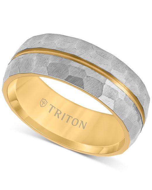Triton Metallic Double Row Comfort Fit Wedding Band for men