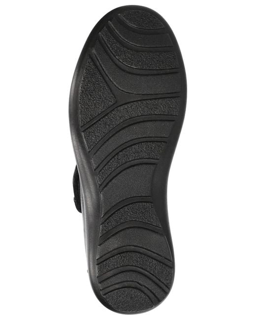 Easy Street Black Joy Comfort Hook And Loop Flats