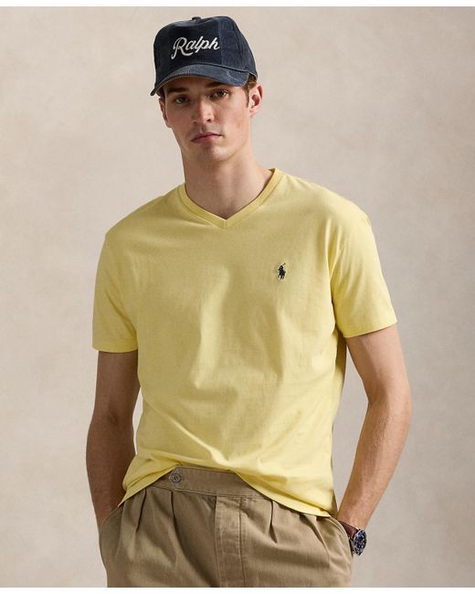 Polo Ralph Lauren Men's Yellow Classic-fit V Neck T-shirt