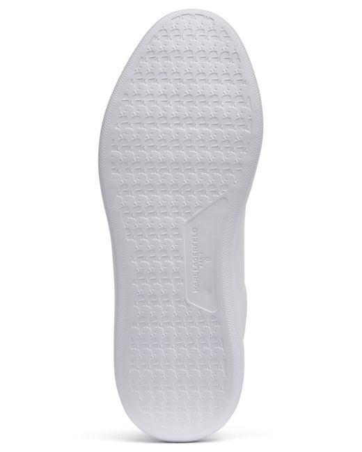 Karl Lagerfeld Gray Side Logo Plain Toe Sneakers for men