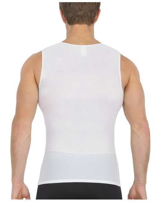 Instaslim White Big & Tall Power Mesh Compression Sleeveless V-neck Shirt for men