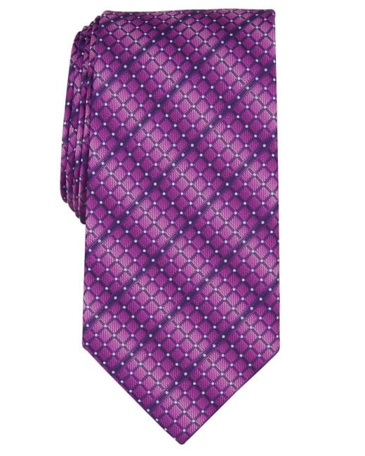 Perry Ellis Purple Weaver Geometric Dot Tie for men