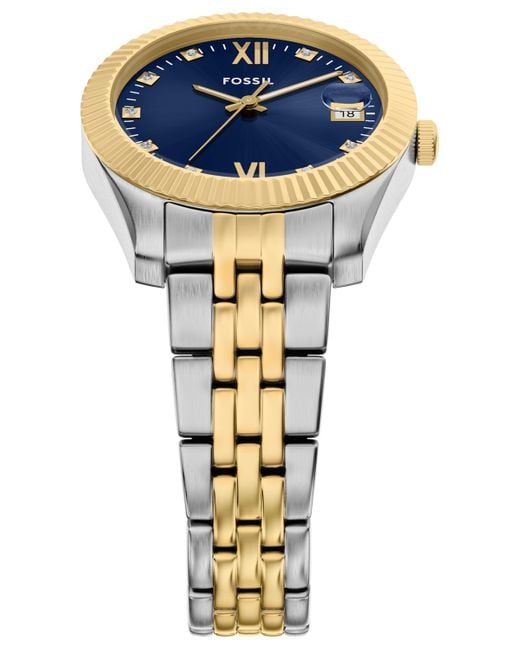 Fossil Metallic Scarlette Three-hand Stainless Steel Watch