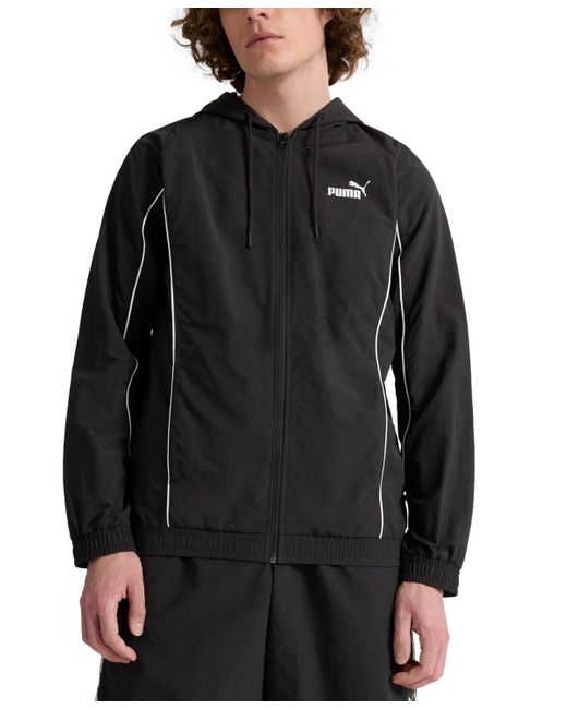 PUMA Men's Black Sport Full-zip Hooded Track Jacket - Main Image
