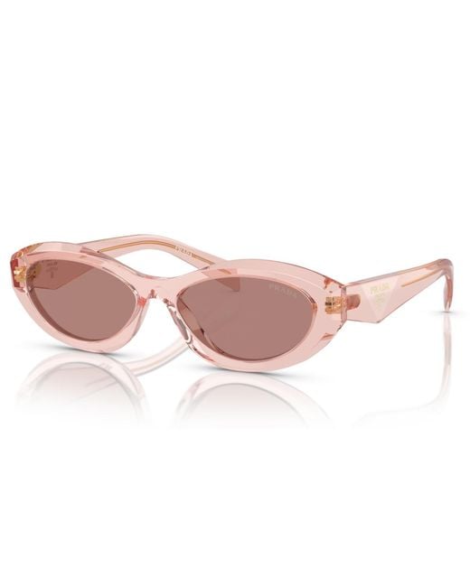 Prada Pink Symbole Irregular Sunglasses