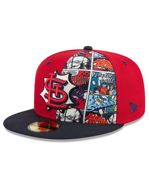 KTZ Red/navy St. Louis Cardinals 2025 Mlb Diamond Hero Edition 59fifty Fitted Hat for men