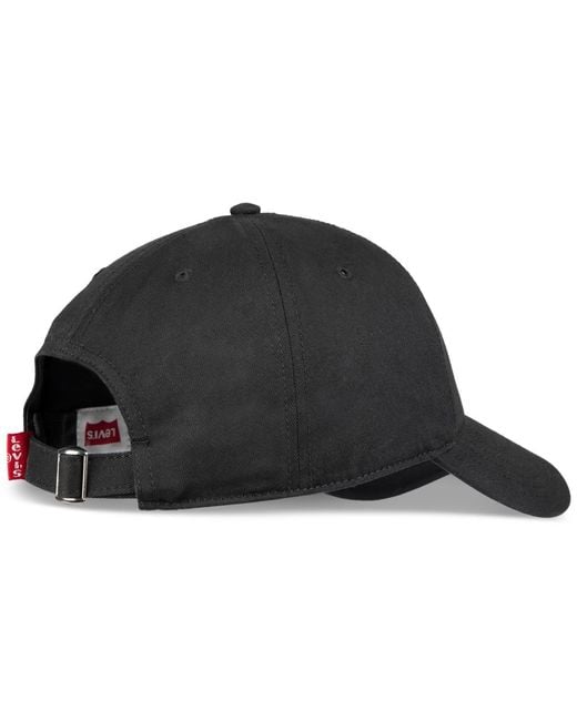 Levi's Black Relaxed Double Horse Logo Patch Baseball Hat for men