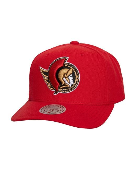Mitchell & Ness Red Ottawa Senators Core Team Ground Pro Adjustable Hat for men