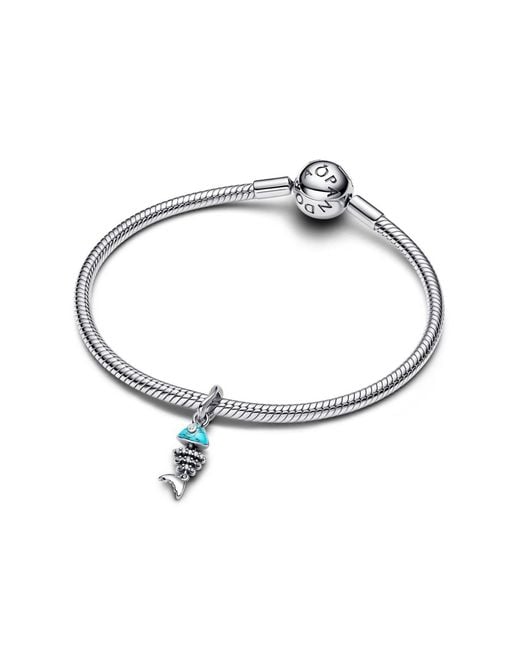 Pandora Blue Fishbone Dangle Charms