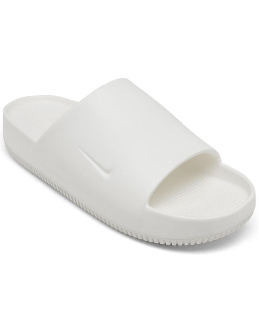 Nike White Calm Slide Sandals From Finish Line for men