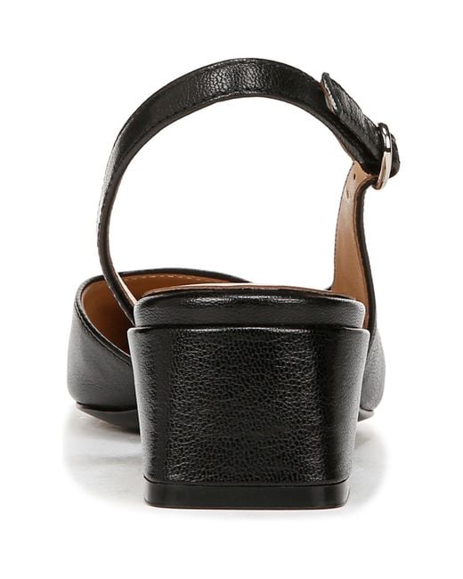 Naturalizer Black Jayla Mid-heel Square Toe Slingback Pumps
