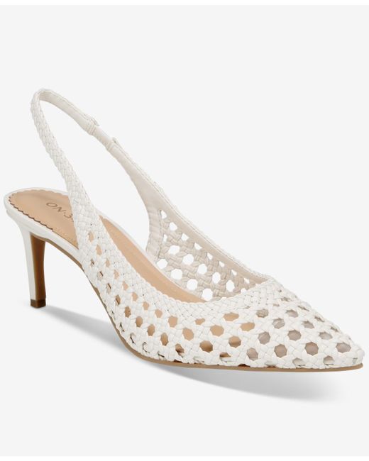 On 34th White Monikaa Pointed-toe Pumps