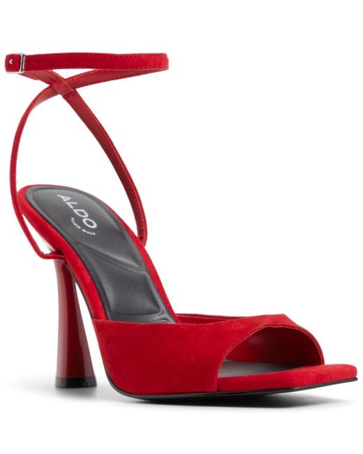 ALDO Women's Red Valentyna Two-piece Square Toe Dress Sandals