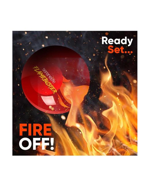 SereneLife Red Automatic Fire Ball Extinguisher With Mounting Bracket