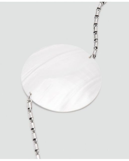 Mango White Shell Chain Belt