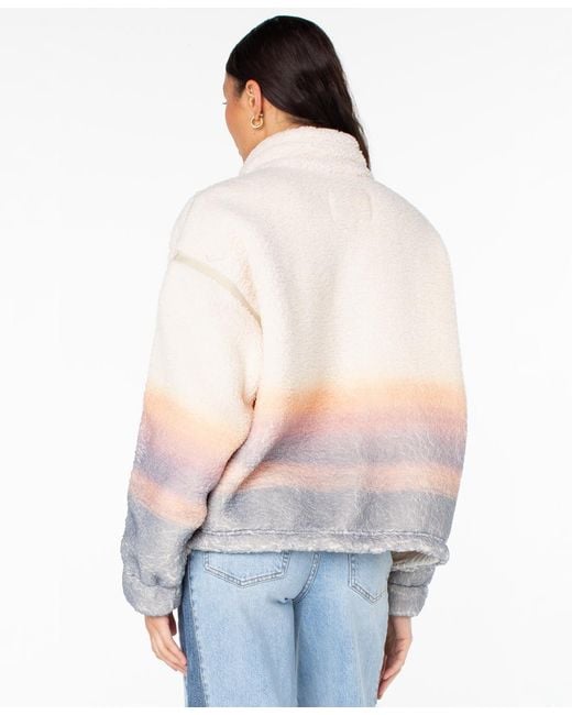 Roxy White Wurlie Digital Print Full-zip Jacket