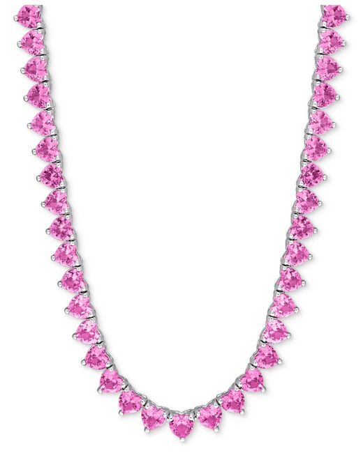 Macy's Pink Lab-created Gemstone 18" Collar Necklace