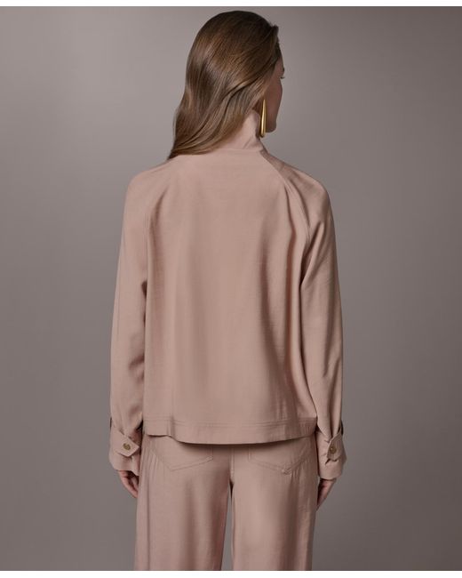 Donna Karan Brown Collared Neck Jacket