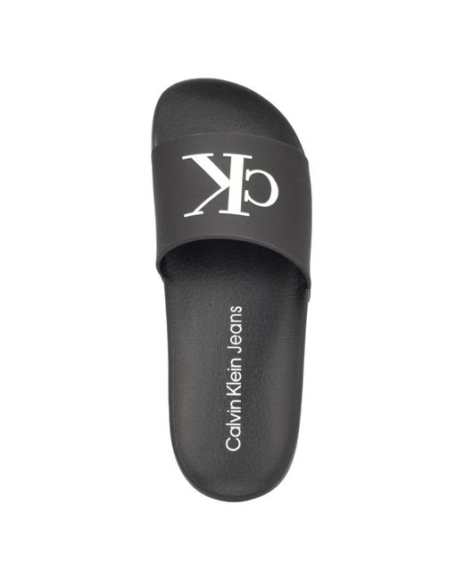 Calvin Klein Arin Beach Slide Slip-on Sandals in Black | Lyst
