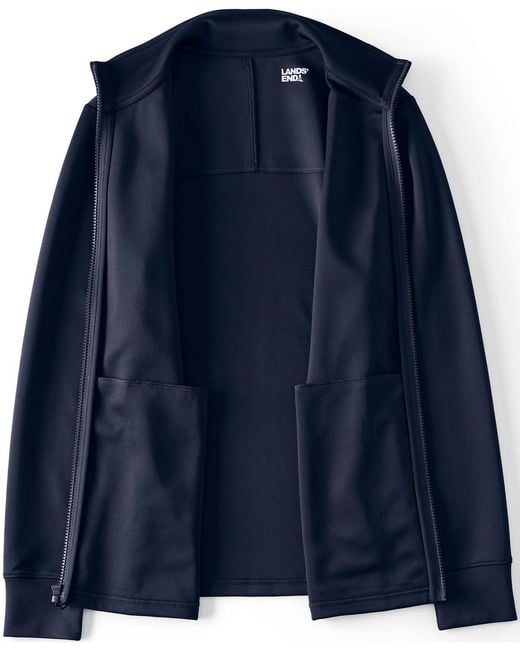 Lands' End Blue Active Performance Full Zip Jacket