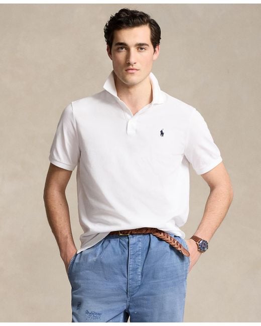 Polo Ralph Lauren White Classic-fit Cotton Oxford Mesh Polo Shirt for men