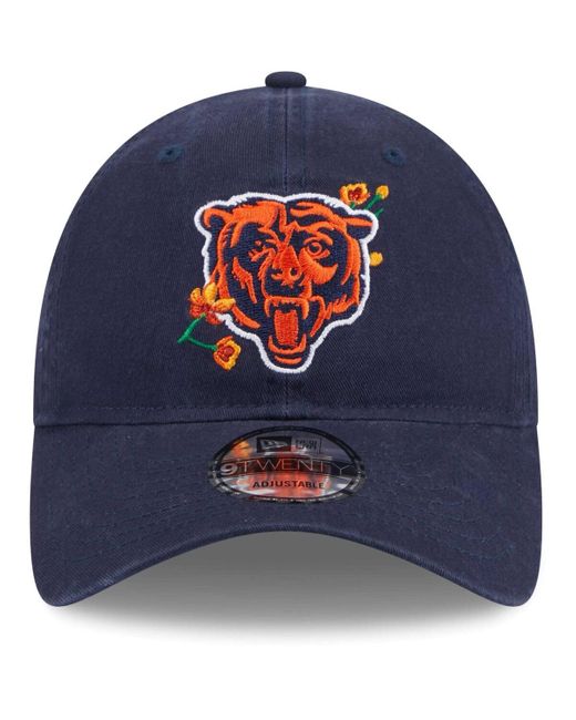 KTZ Blue Chicago Bears Gameday Flower 9twenty Adjustable Hat