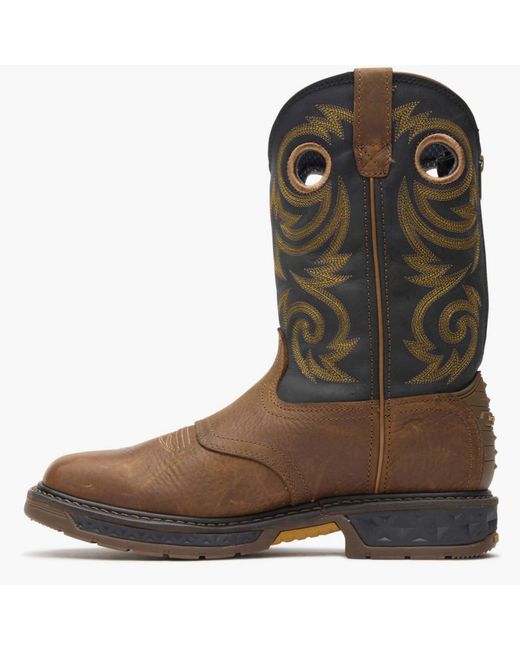 Georgia Boot Brown Carbo-tec Lt Waterproof Pull-on Work Boot for men