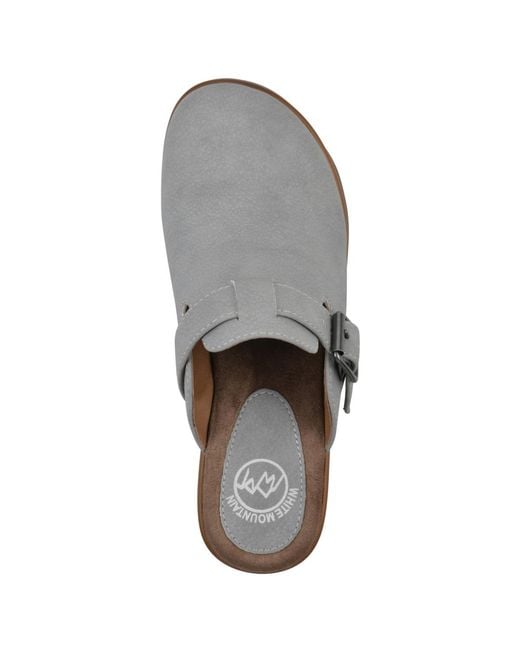 White Mountain Gray Viewed Slip-on Clogs